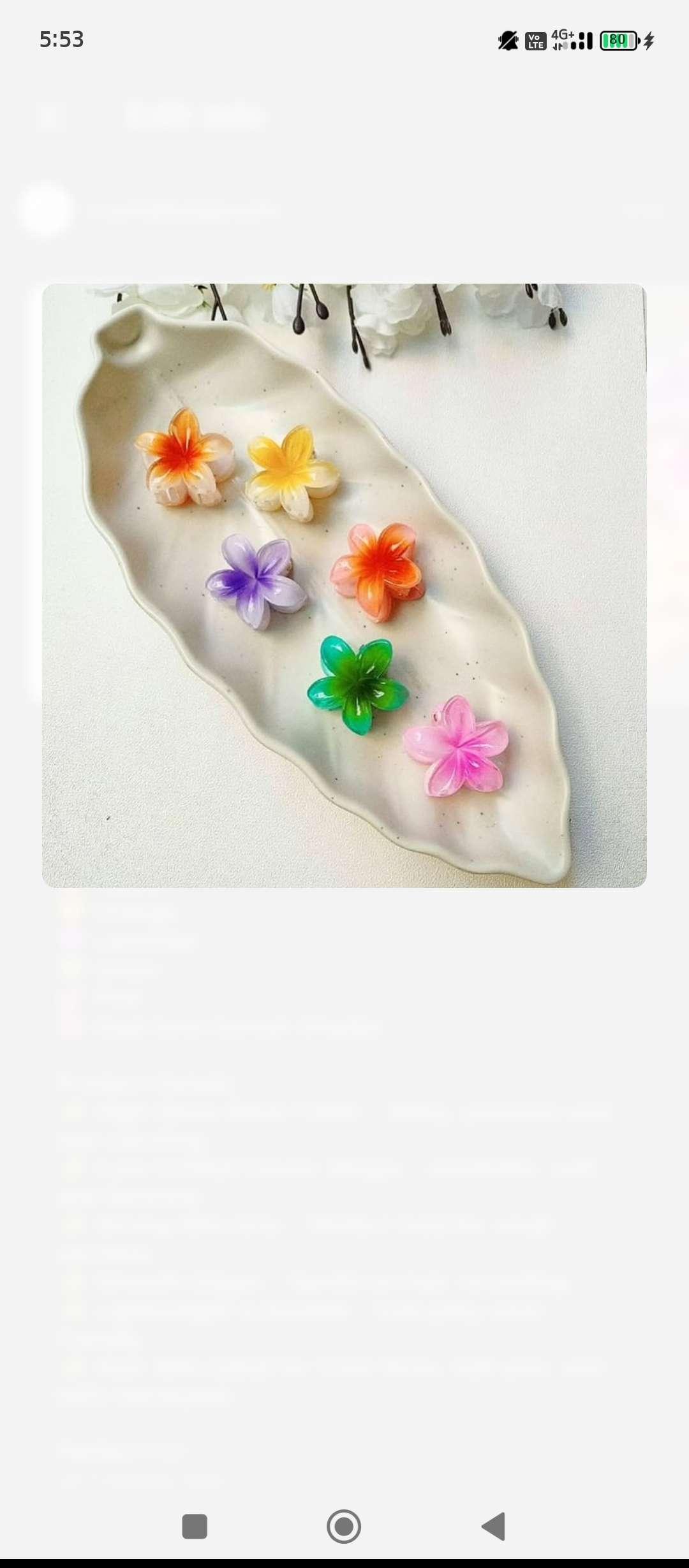 Mini flower claw clip - Thumbnail 2