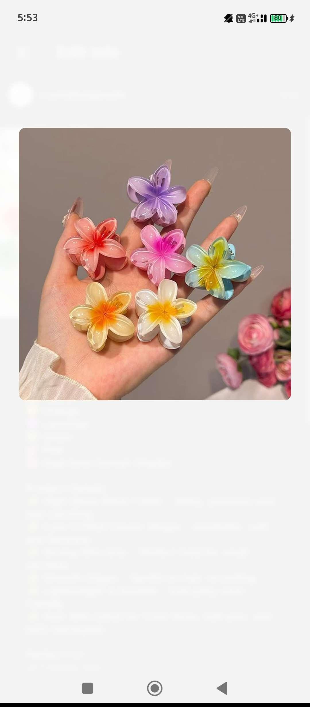 Mini flower claw clip - Image 1